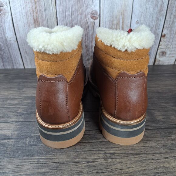 Clarks Orianna Alpine Tan Brown Warmlined Leather Women's Hiking Boots (READ) - Picture 12 of 16